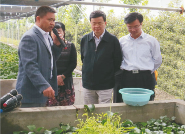 曾任湖北省人民政府副省長，民盟中央常委、湖北省主委，省科協主席郭生練視察萊克集團